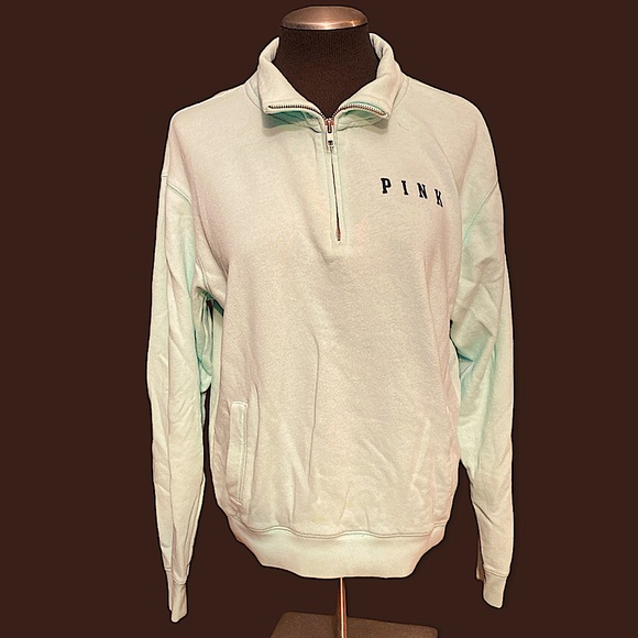 PINK Victoria's Secret Tops - PINK Victoria’s Secret light sea foam tie-dye sweatshirt